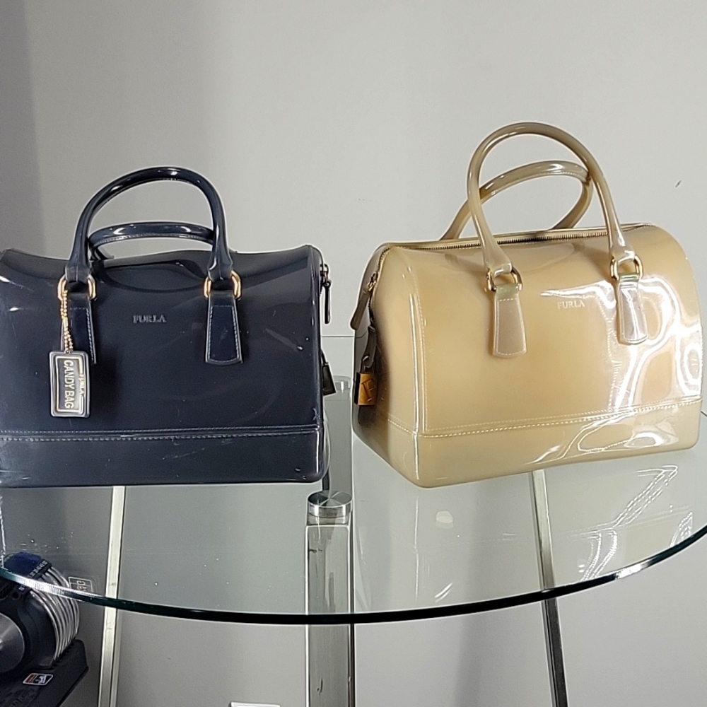 SOLD...Furla Candy Bags in Black or Tan Large
